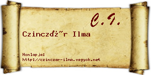 Czinczár Ilma névjegykártya